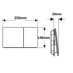 ΠΛΑΚΕΤΑ GEBERIT SIGMA 70 115.622.SJ.1 ΜΑΥΡΟ ΓΥΑΛΙ - Image 2