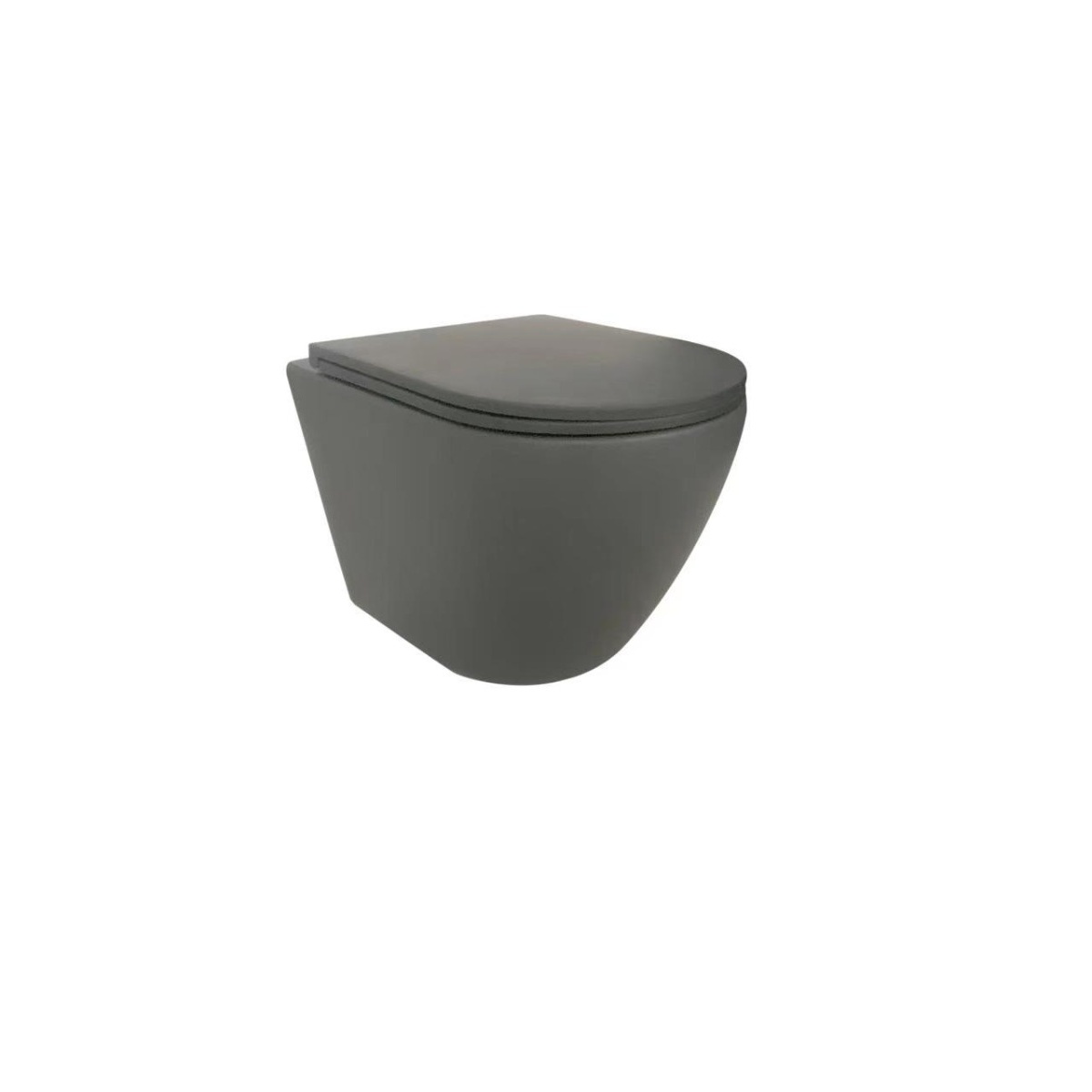 ΛΕΚΑΝΗ ΚΡΕΜΑΣΤΗ RIMLESS 2381 ΓΚΡΙ ΜΑΤ ΜΕ ΚΑΠΑΚΙ  SOFT CLOSE PICCADILLY - Image 2
