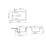 ΝΕΡΟΧΥΤΗΣ ΓΡΑΝΙΤΗ 78x50cm CRISTALITE MANHATTAN 30180 CONCRETE BETON SCHOCK - Image 2