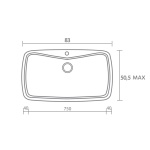 ΝΕΡΟΧΥΤΗΣ ΣΥΝΘΕΤΙΚΟΣ 83x51cm SANITEC 321 WHITE - Image 2
