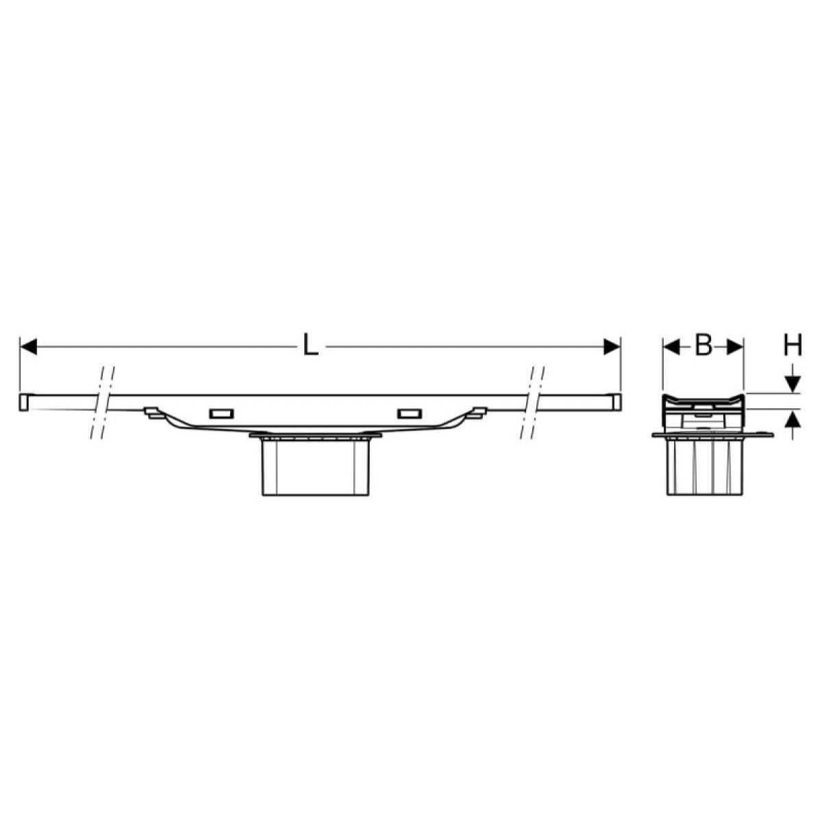 ΣΕΤ ΣΙΦΩΝΙ ΚΑΙ ΚΑΝΑΛΙ ΔΑΠΕΔΟΥ CLEANLINE20 30cm-60cm BRUSHED STAINLESS STEEL GEBERIT - Image 2