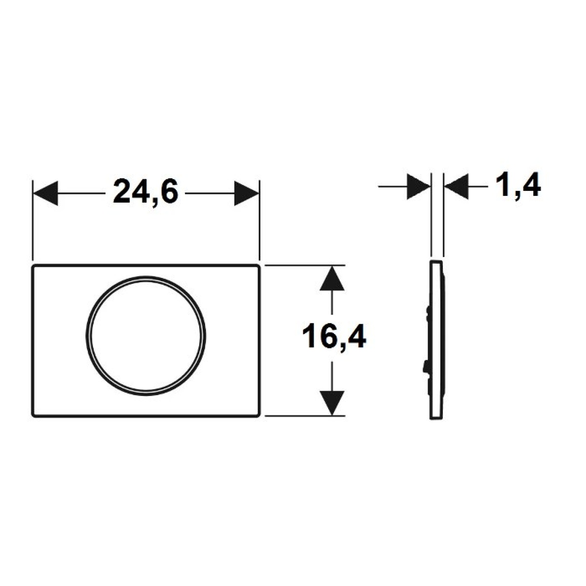 ΠΛΑΚΕΤΑ GEBERIT SIGMA 10 115.787.SN.5 ΧΡΩΜΕ - Image 3
