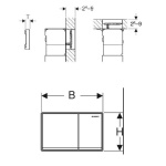 ΠΛΑΚΕΤΑ GEBERIT OMEGA 60 115.081.JK.1 LAVA ΓΥΑΛΙ - Image 3