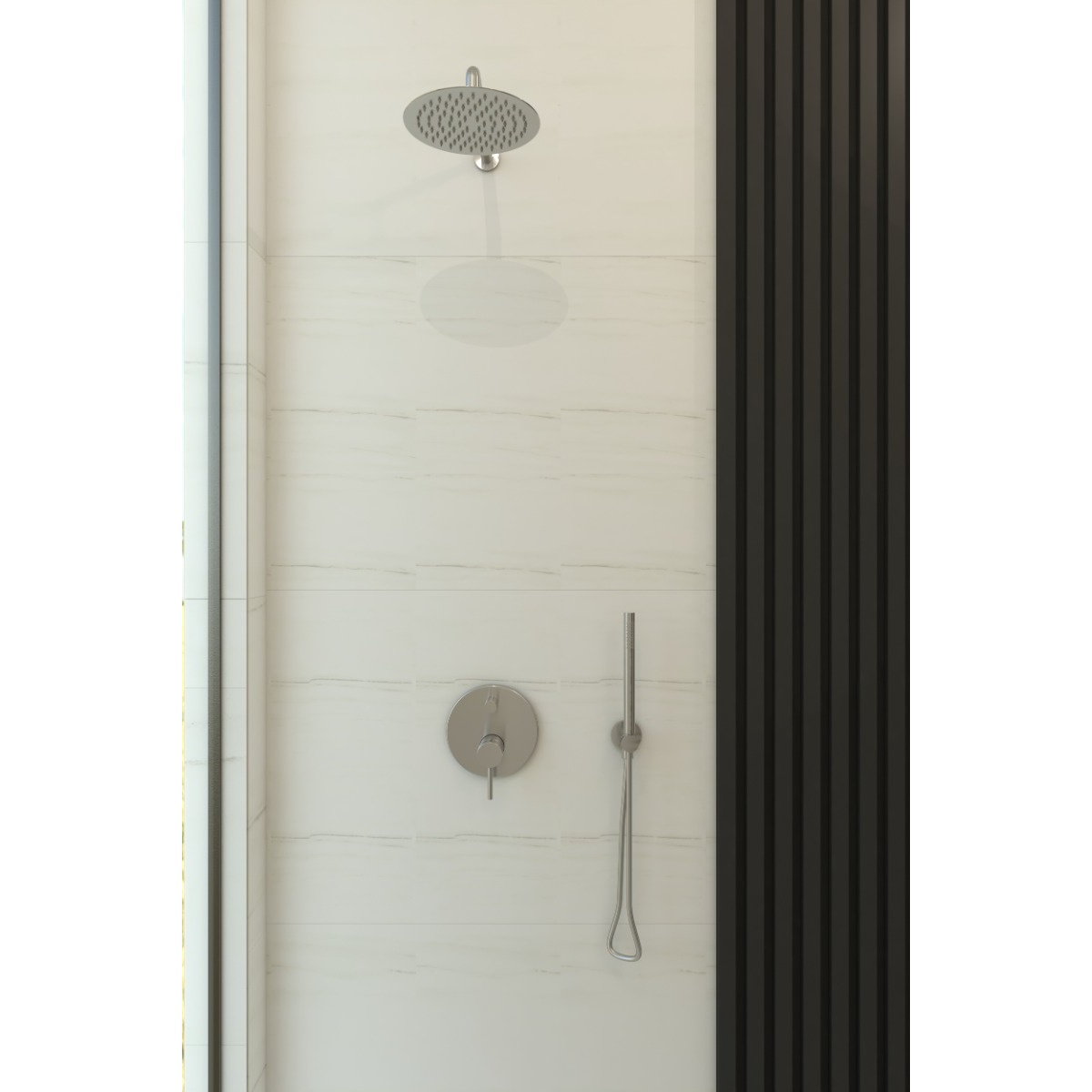 ΒΡΑΧΙΟΝΑΣ ΟΡΟΦΗΣ ΣΤΡΟΓΓΥΛΟΣ 20cm BD6047 NICKEL BRUSHED PICCADILLY - Image 3