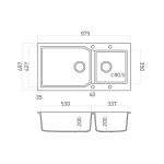 ΝΕΡΟΧΥΤΗΣ ΓΡΑΝΙΤΗ 98x50cm SANITEC 803 2B Bianco - Image 2