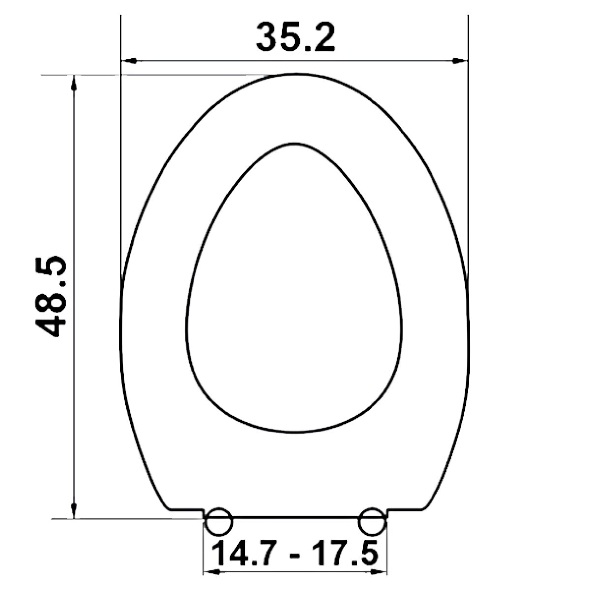 ΚΑΛΥΜΜΑ W.C. ΚΑΠΡΙ - ΑΠΟΛΛΩΝ ΛΕΥΚΟ 48,5x35,2 (14,7-17,5) - Image 3