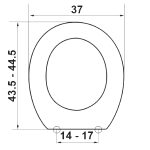 ΚΑΛΥΜΜΑ W.C. Β. Τ. ΜΠΑΧΑΜΑ ΛΕΥΚΟ 43,5-44,5x37 (14-17) - Image 3