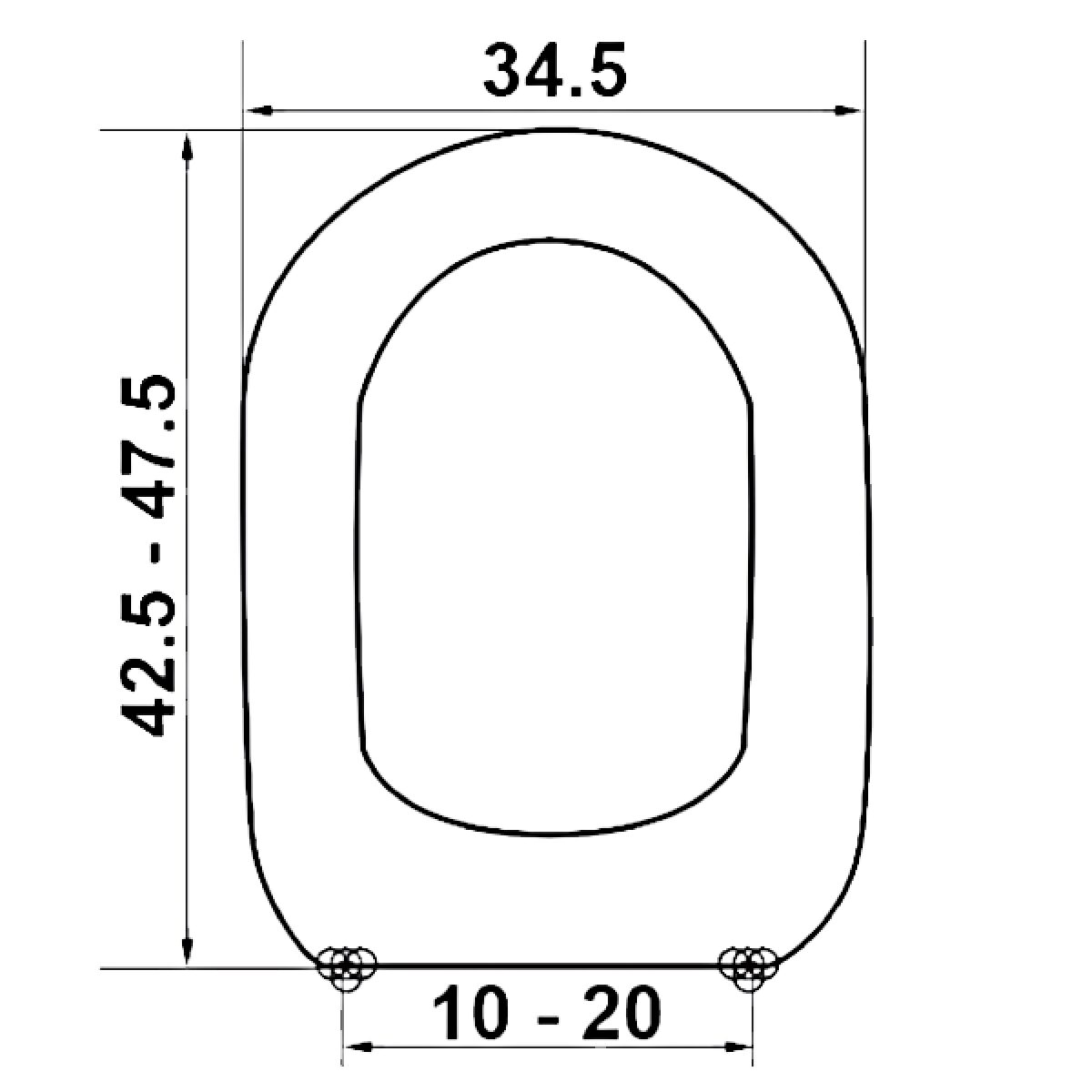 ΚΑΛΥΜΜΑ W.C. ΤΥΠΟΥ "LINDA"  I.S. ΛΕΥΚΟ 42,5-47,5x34,5 (10-20) - Image 3