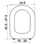 ΚΑΛΥΜΜΑ W.C. ΤΥΠΟΥ "LINDA"  I.S. ΛΕΥΚΟ 42,5-47,5x34,5 (10-20) - Image 3