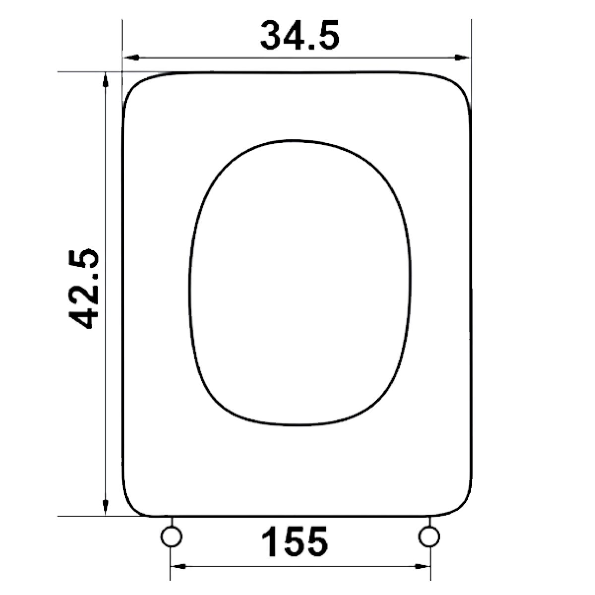 ΚΑΛΥΜΜΑ W.C ΤΥΠΟΥ CONCA-PELLA ΛΕΥΚΟ 42,5x34,5 (15,5) - Image 3