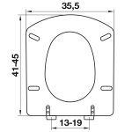 ΚΑΛΥΜΜΑ W.C. ΤΥΠΟΥ “DAMA SENSO” ROCA ΛΕΥΚΟ 41-45x35,5 (13-19) - Image 3
