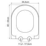 ΚΑΛΥΜΜΑ W.C. D-SHAPE ΜΙΚΡΟ SLOW-CLOSE 40-44x35,5 (11,2-17,5) - Image 3