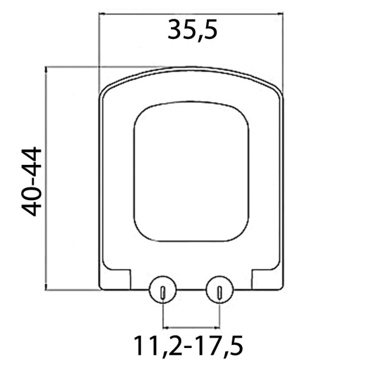 ΚΑΛΥΜΜΑ W.C. QUADRO SLOW-CLOSE 40-44x35,5 (11,2-17,5) - Image 3