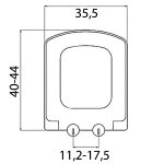 ΚΑΛΥΜΜΑ W.C. QUADRO SLOW-CLOSE 40-44x35,5 (11,2-17,5) - Image 3