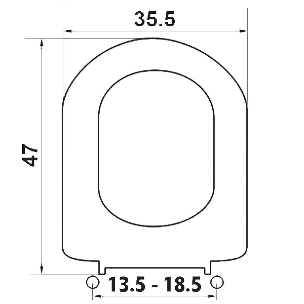 ΚΑΛΥΜΜΑ W.C. “FIDIΑ” FLAMINIA ΛΕΥΚΟ 47x35,5 (13,5x18,5) - Image 3