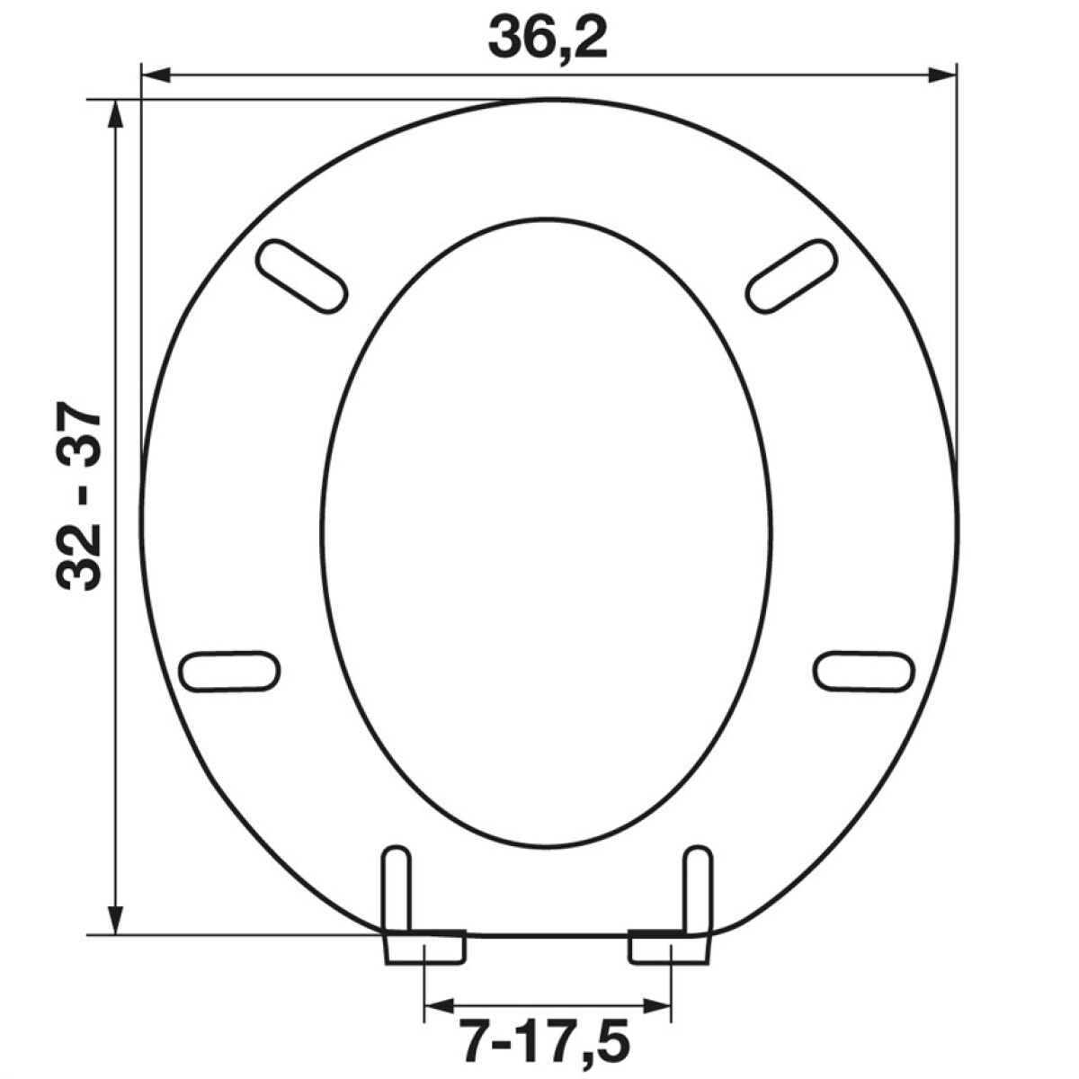 ΚΑΛΥΜΜΑ W.C. ΤΥΠΟΥ “SMALL” I.S. ΛΕΥΚΟ 32-37x36,2 (7-17,5) - Image 4