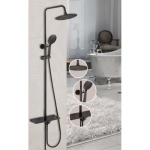 Στήλη ντους με τηλεσκοπικό σύστημα ICT 6106 KRISTI BLACK