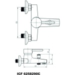 Ορειχάλκινη μπαταρία λουτρού ICF 6258290C - Image 2