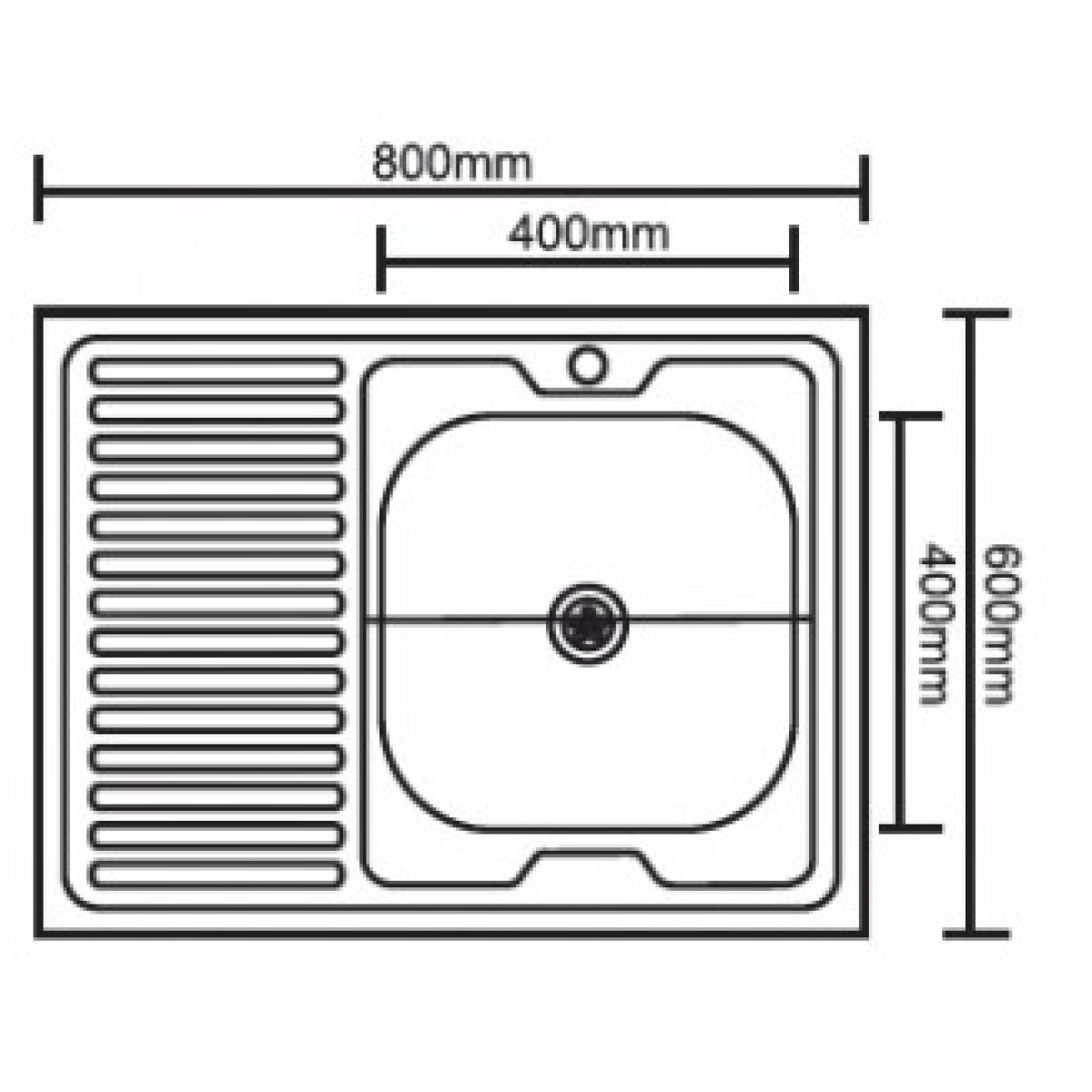 Νεροχύτης κουζίνας ICK 8060A*16 R - Image 2