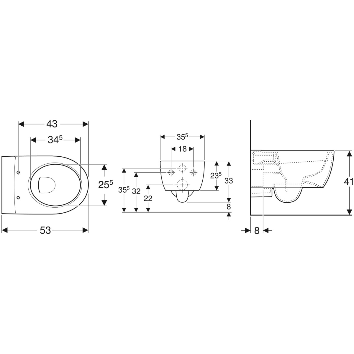 ΛΕΚΑΝΗ ΚΡΕΜΑΣΤΗ ICON RIMFREE ΛΕΥΚΗ GEBERIT - Image 3