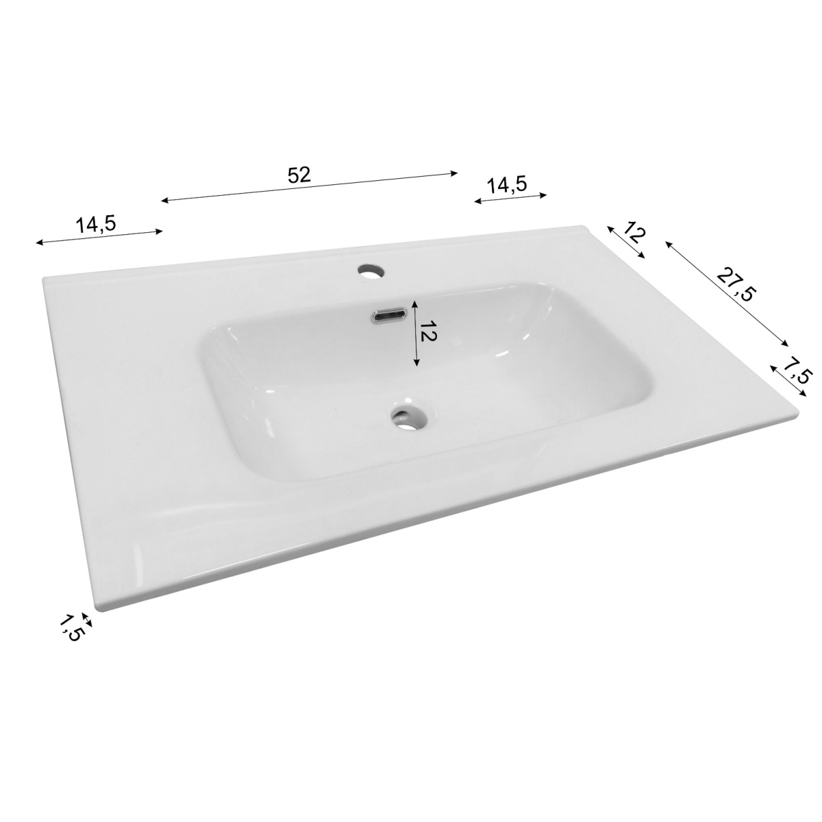 ΝΙΠΤΗΡΑΣ ΕΠΙΠΛΟΥ ΝΟΑ 80cm 81x47cm ΛΕΥΚΟΣ - Image 2