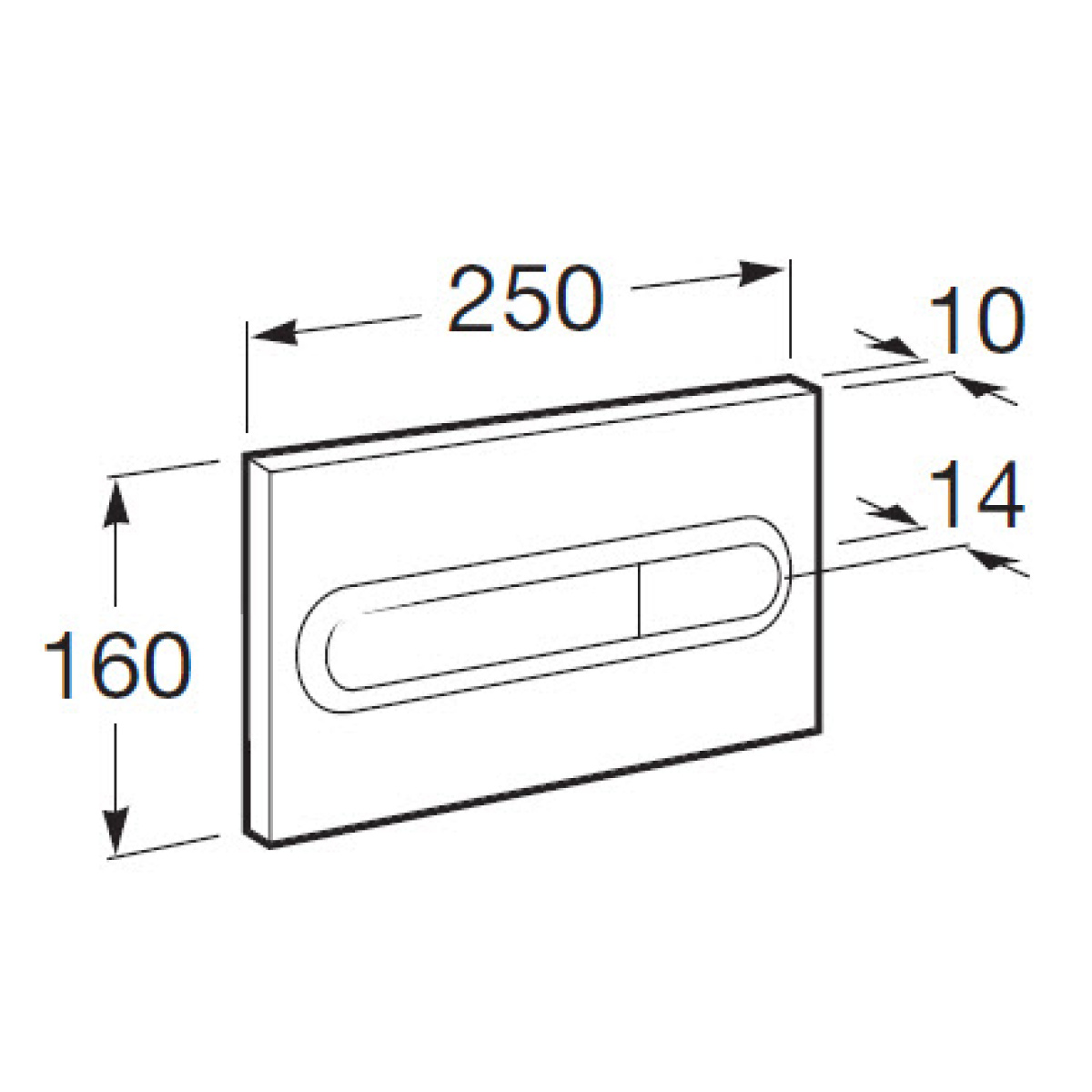 ΠΛΑΚΕΤΑ ROCA PL1 DUAL A890095001 ΧΡΩΜΕ - Image 2