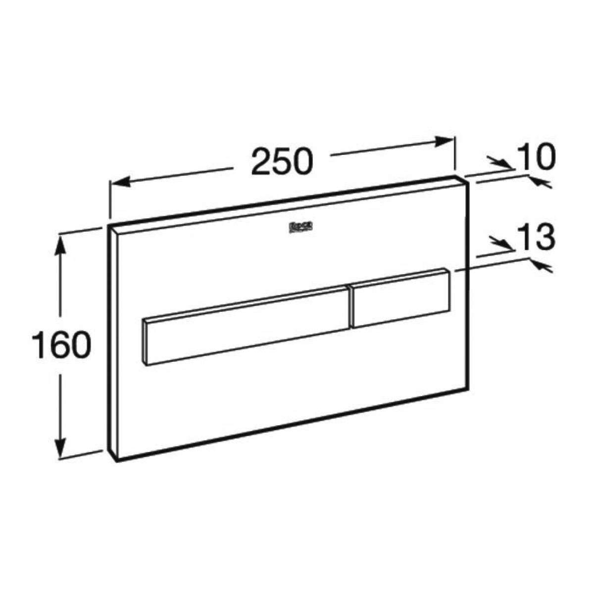 ΠΛΑΚΕΤΑ PL7 DUAL A890088308 ΓΥΑΛΙ ΜΑΥΡΟ ROCA - Image 3
