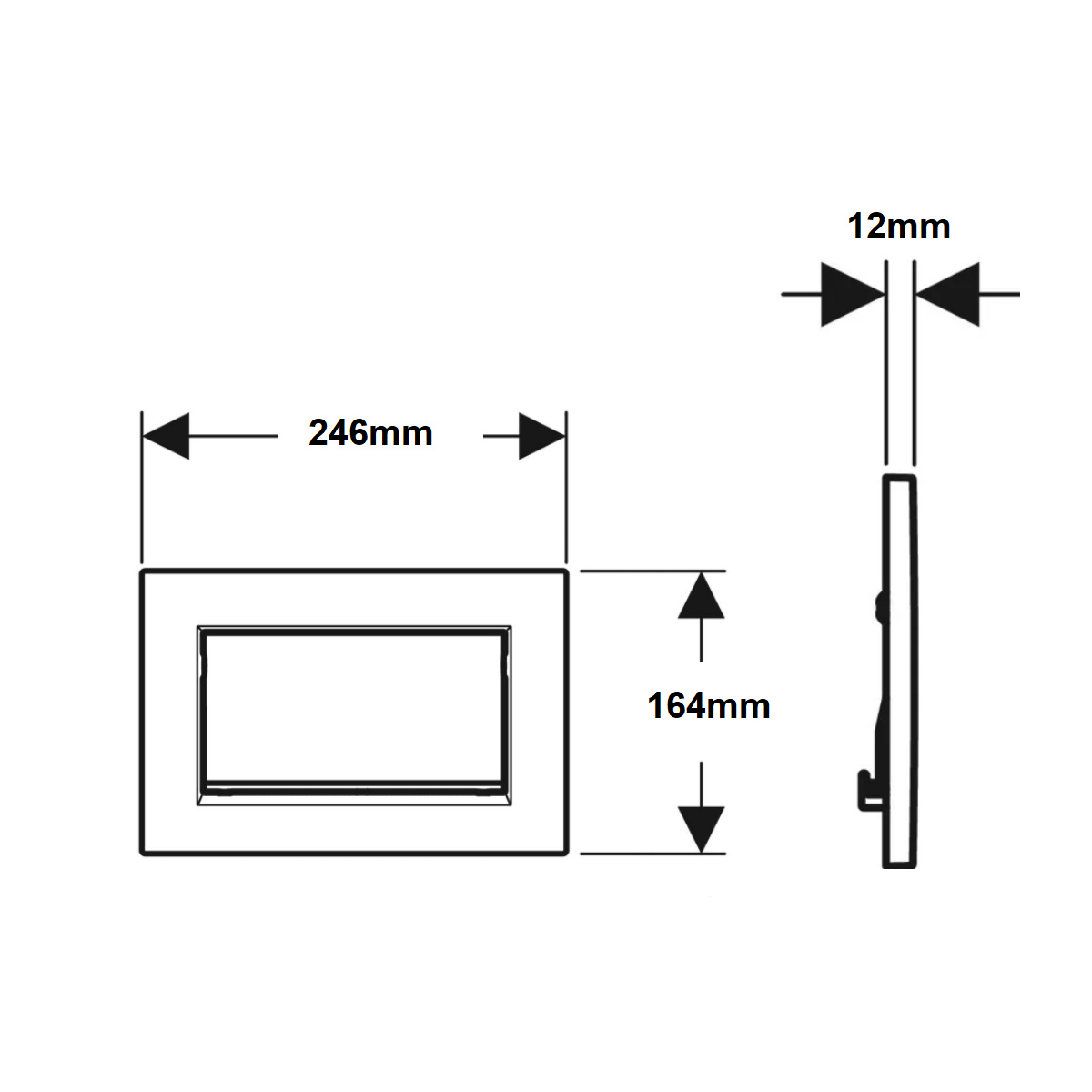 ΠΛΑΚΕΤΑ GEBERIT SIGMA 30 115.893.JT.1 ΛΕΥΚΗ ΜΑΤ / ΧΡΩΜΕ ΒΙΔΩΤΗ - Image 2