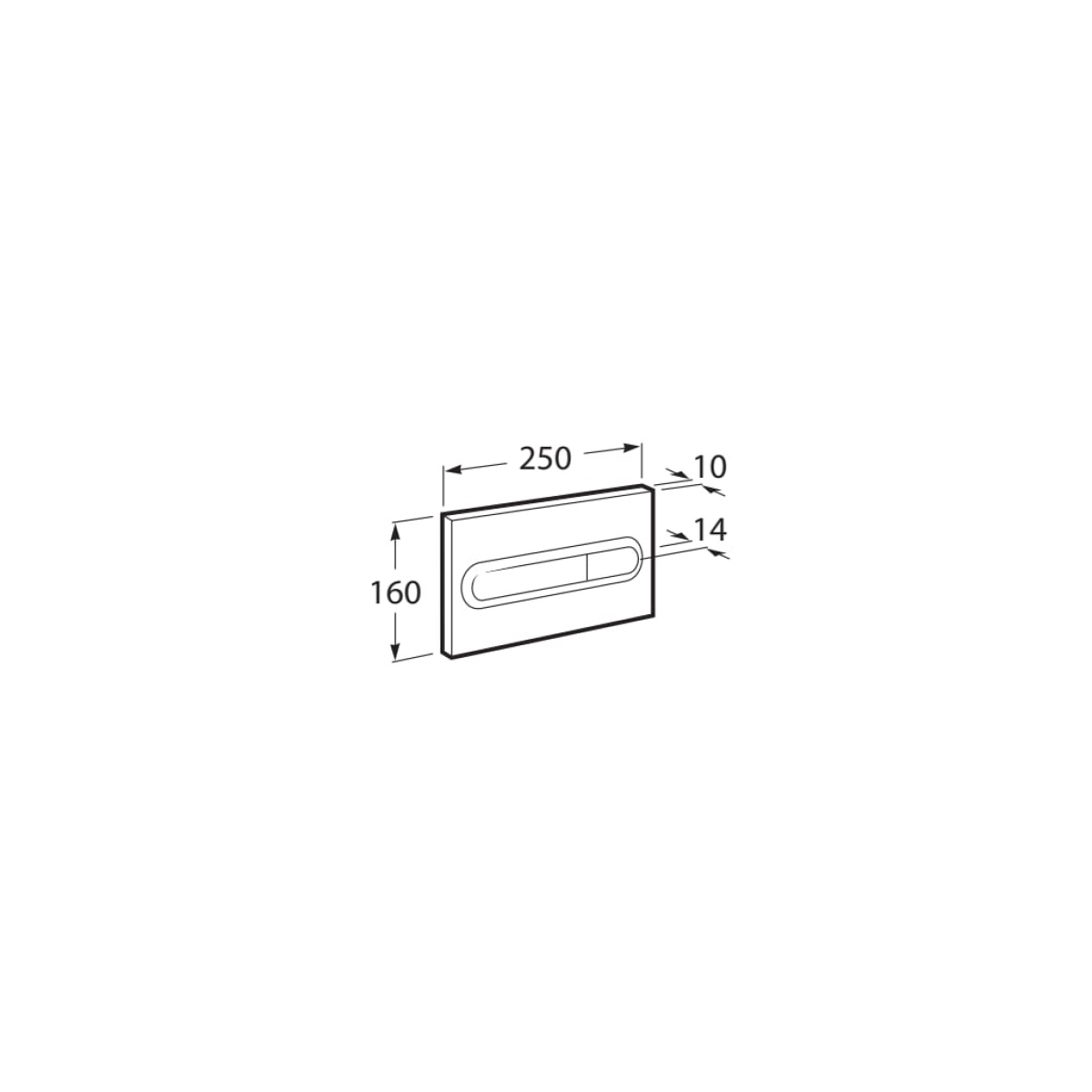ΠΛΑΚΕΤΑ ROCA PL1.A DUAL A890195001 ΧΡΩΜΕ - Image 2