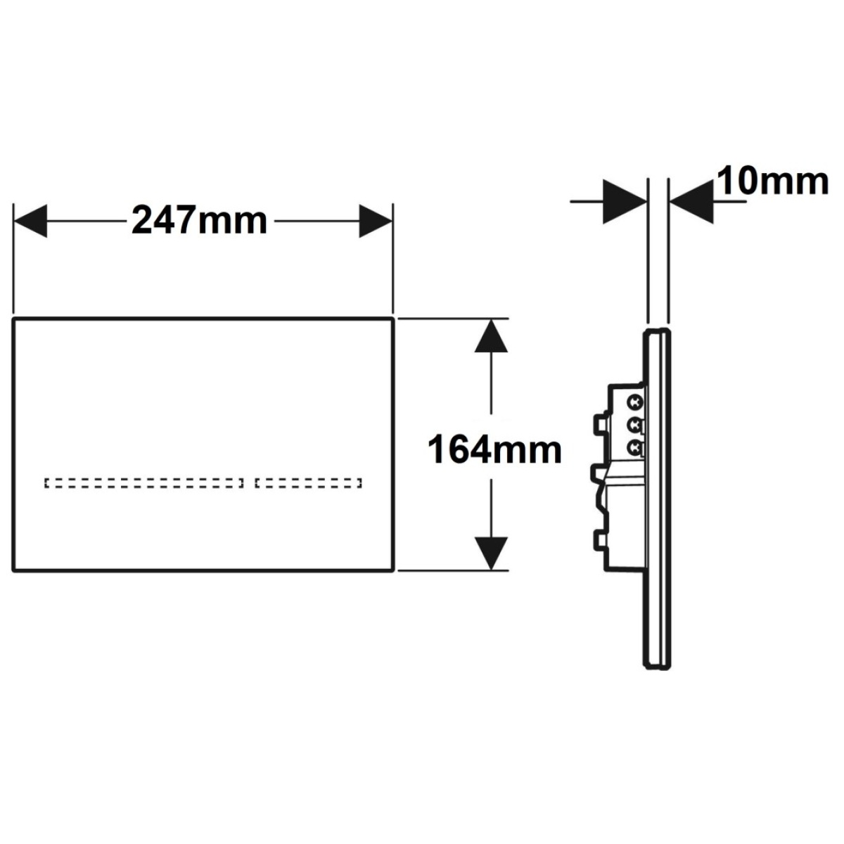 ΠΛΑΚΕΤΑ ΦΩΤΟΚΥΤΤΑΡΟΥ SIGMA 80 GEBERIT 116.092.SM.6 ΓΥΑΛΙ ΚΑΘΡΕΠΤΗΣ - Image 3