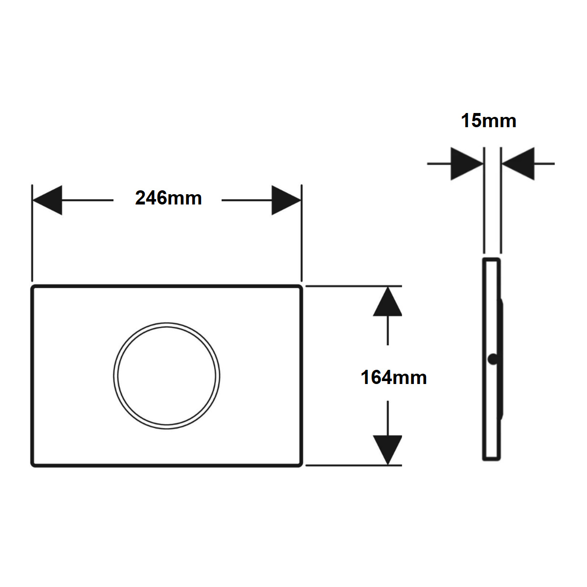 ΠΛΑΚΕΤΑ GEBERIT SIGMA 10 ΦΩΤΟΚΥΤΤΑΡΟΥ 115.906.SN.6 BRUSHED ΑΝΟΞΕΙΔΩΤΗ ΒΙΔΩΤΗ - Image 2