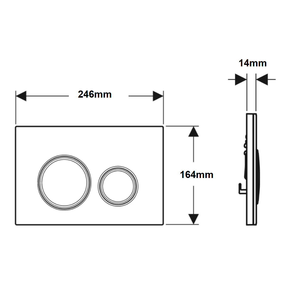 ΠΛΑΚΕΤΑ GEBERIT SIGMA 21 115.884.JM.1 MUSTANG SLATE / ΧΡΩΜΕ - Image 3