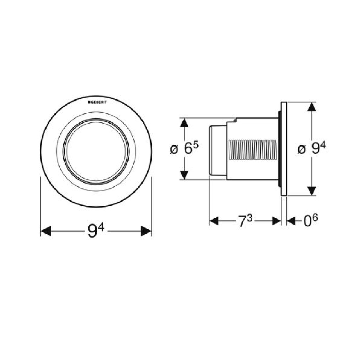 ΠΝΕΥΜΑΤΙΚΟ ΧΕΙΡΙΣΤΗΡΙΟ WC GEBERIT TYPE 01 116.041.46.1 ΧΡΩΜΕ ΜΑΤ - Image 2