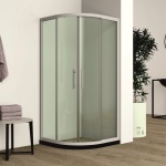 ΚΑΜΠΙΝΑ ΗΜΙΚΥΚΛΙΚΗ ΔΙΑΦΑΝΟ ΚΡΥΣΤΑΛΛΟ ICL 788 WHITE 95x105x190 - 105x105x190