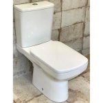 ΛΕΚΑΝΗ ΧΑΜΗΛΗΣ ΠΙΕΣΗΣ SELNOVA SQUARE RIMFREE ΤΕΤΡΑΓΩΝΗ ΠΙΣΩ ΣΙΦΩΝΙ ΛΕΥΚΗ GEBERIT