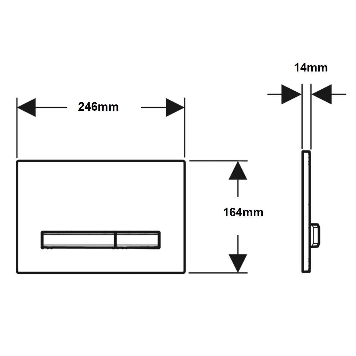 ΠΛΑΚΕΤΑ GEBERIT SIGMA 50 DUAL FLUSH 115.672.JX.2 WALNUT-ΜΠΡΟΝΖΕ - Image 2