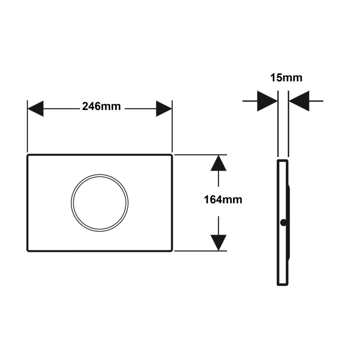 ΠΛΑΚΕΤΑ GEBERIT SIGMA 10 115.907.KH.1 ΜΕ ΦΩΤΟΚΥΤΤΑΡΟ - Image 2