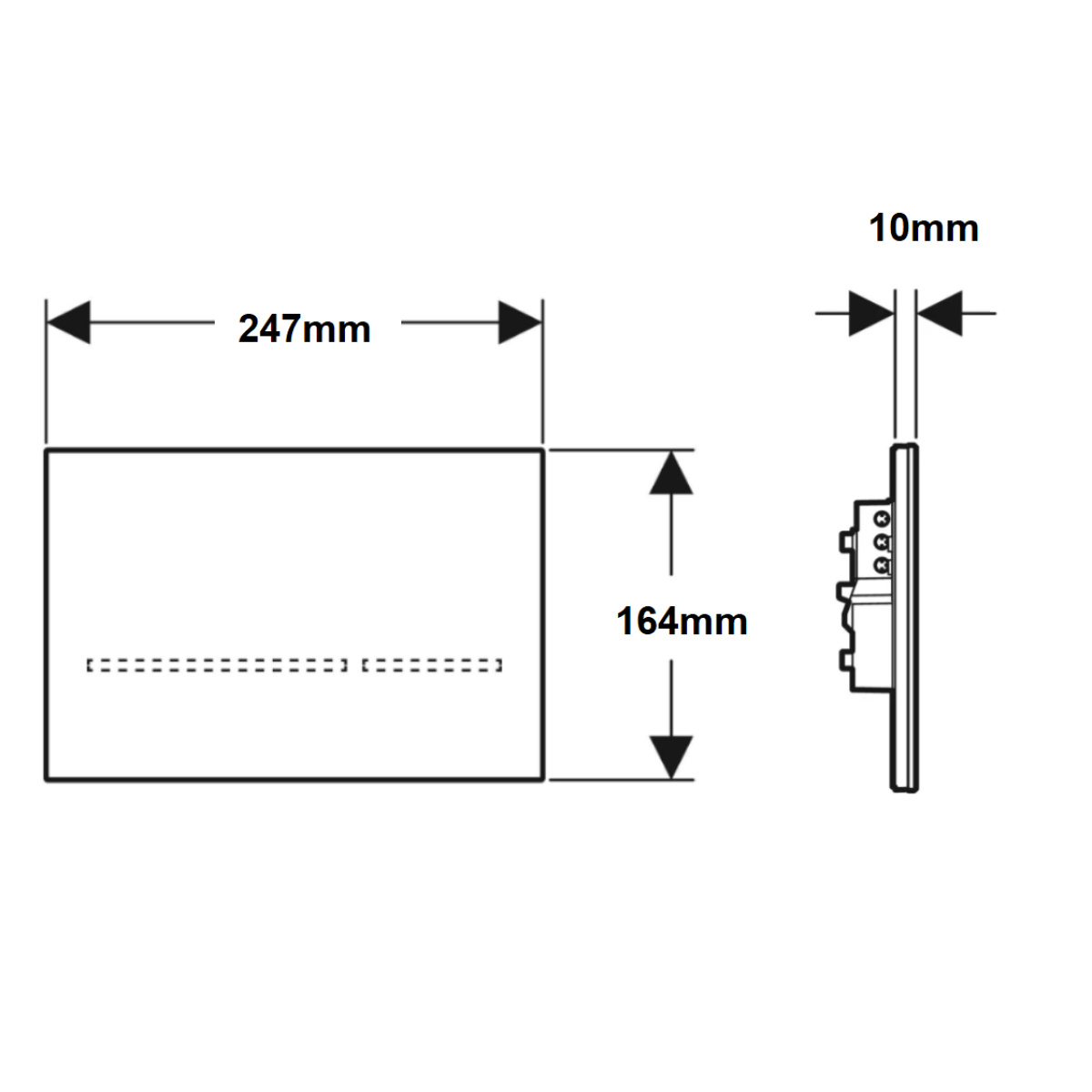 ΠΛΑΚΕΤΑ ΦΩΤΟΚΥΤΤΑΡΟΥ SIGMA 80 DUAL FLUSH GEBERIT 116.090.SM.1 ΓΚΡΙ ΓΥΑΛΙ - Image 2