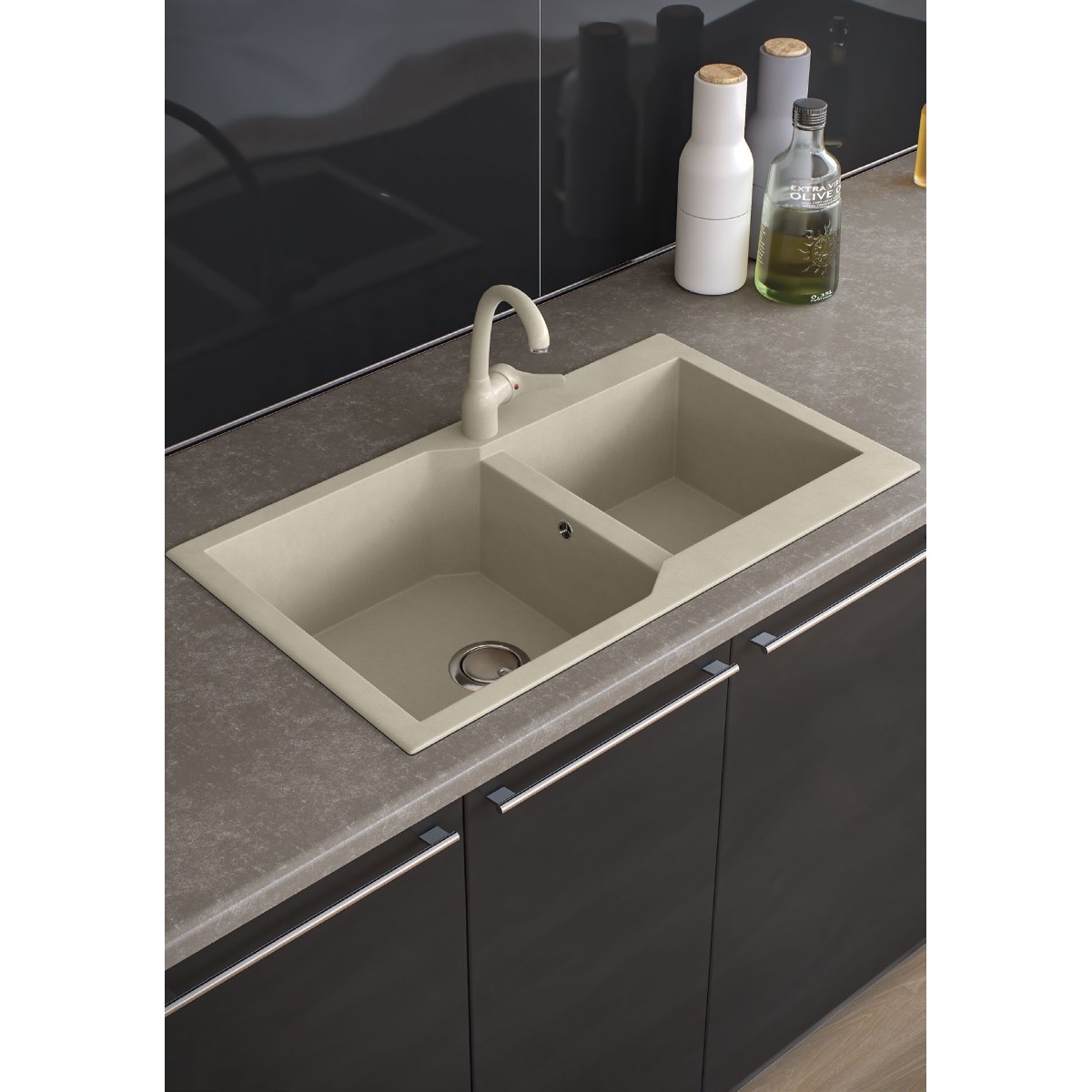 ΝΕΡΟΧΥΤΗΣ ΓΡΑΝΙΤΗ 86x50cm SANITEC 804 2B OCRA - Image 3