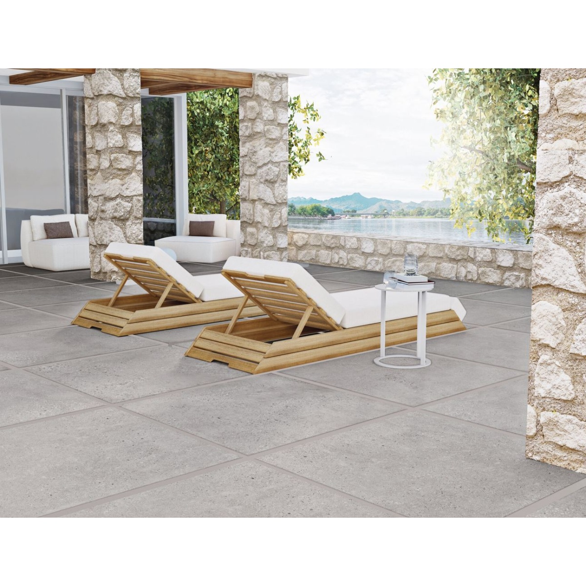 ΠΛΑΚΑΚΙ ΓΡΑΝΙΤΗΣ ΠΡΟΜΕΝΑΝΤΕ ΓΚΡΙΣ R10 120x120cm ΜΑΤ RECTIFIED ΠΡΩΤΗΣ ΠΟΙΟΤΗΤΑΣ - Image 3