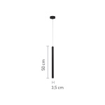 InLight Κρεμαστό φωτιστικό LED 5W 3000K σε μαύρη απόχρωση D:50cm (4018-BL) - Image 2