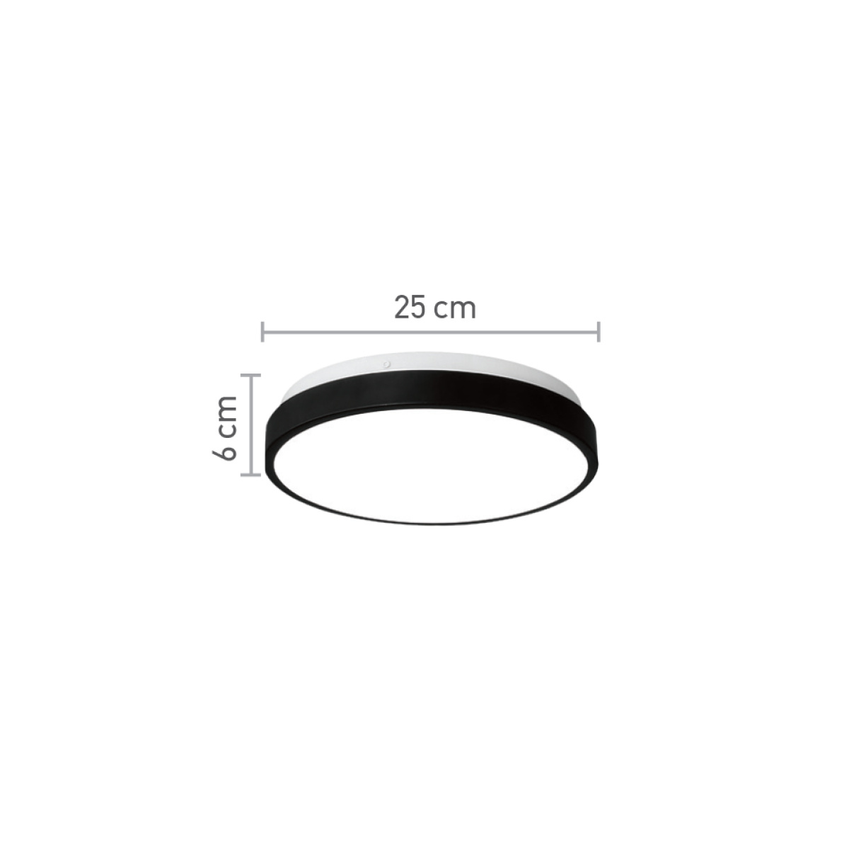 InLight Πλαφονιέρα οροφής LED 12W 4000K από ακρυλικό και μεταλλική βάση D:25cm (42014) - Image 2