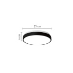 InLight Πλαφονιέρα οροφής LED 12W 4000K από ακρυλικό και μεταλλική βάση D:25cm (42014) - Image 2