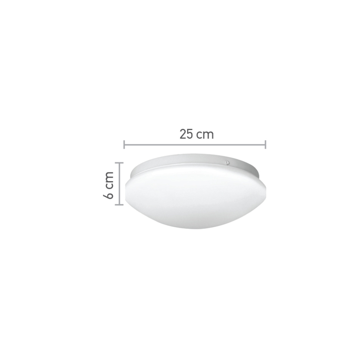 InLight Πλαφονιέρα οροφής LED 12W 3000K από ακρυλικό και μεταλλική βάση D:25cm (42015) - Image 2