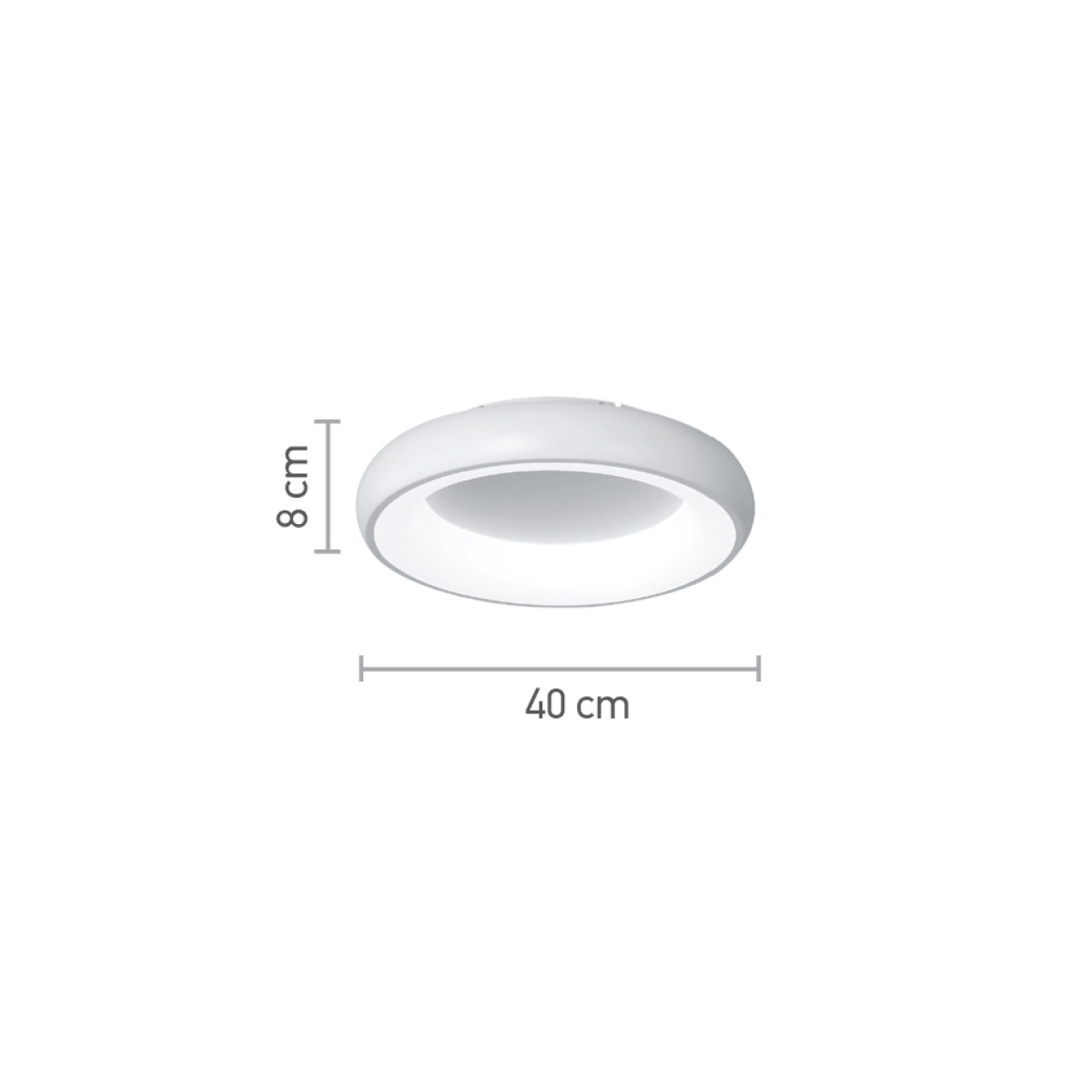 InLight Πλαφονιέρα οροφής LED 54W 3CCT από χρυσαφί και λευκό ακρυλικό D:40cm (42021-B-Golden) - Image 2