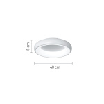 InLight Πλαφονιέρα οροφής LED 54W 3CCT από χρυσαφί και λευκό ακρυλικό D:40cm (42021-B-Golden) - Image 2