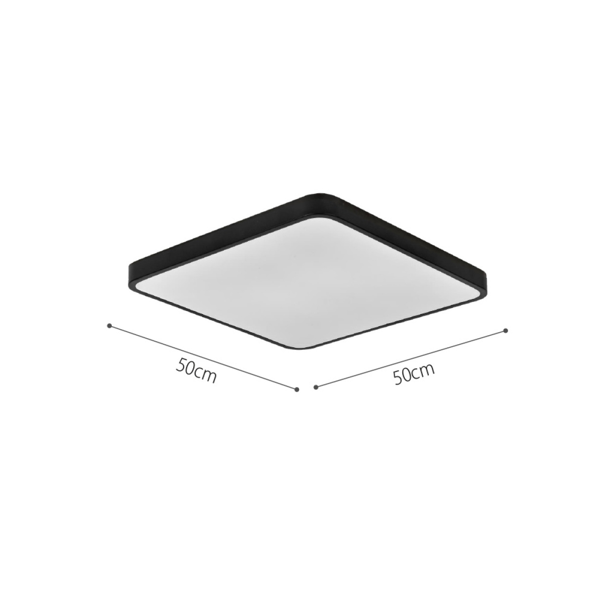 InLight Πλαφονιέρα οροφής LED 96W 3CCT (by switch on base) από λευκό μέταλλο και ακρυλικό D:50cm (42034-White) - Image 2