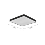 InLight Πλαφονιέρα οροφής LED 96W 3CCT (by switch on base) από λευκό μέταλλο και ακρυλικό D:50cm (42034-White) - Image 2