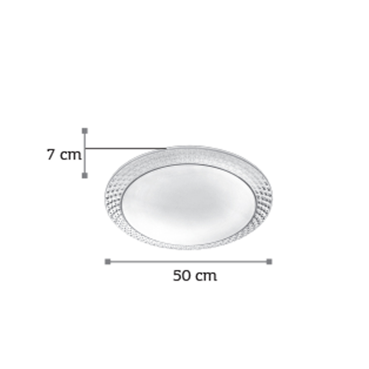 InLight Πλαφονιέρα οροφής LED 32W 4000K από λευκό ακρυλικό D:50cm (42164-Α-Λευκό) - Image 2