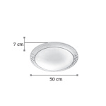 InLight Πλαφονιέρα οροφής LED 32W 4000K από λευκό ακρυλικό D:50cm (42164-Α-Λευκό) - Image 2